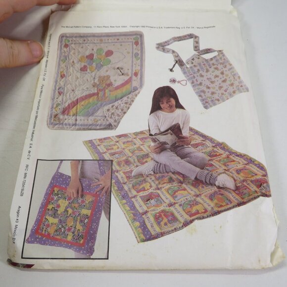 McCalls 5908 sewing pattern Blanket with book pocket and carry bag Small & Large - Picture 2 of 6